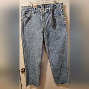 Levis 550 Relaxed Fit Jeans 40 X 30 Light Wash 100% Cotton Tapered Leg NWT
